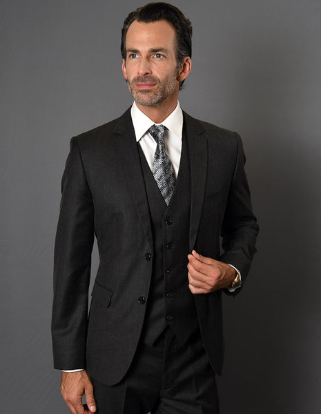 Men's Black Slim Fit Textured Tuxedo-Textured Tuxedo Blazer-Black blazer