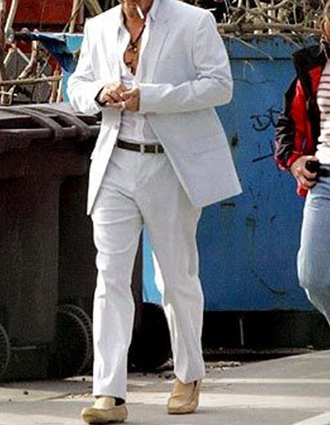 Mens Colin Farrell Miami Vice White Suit