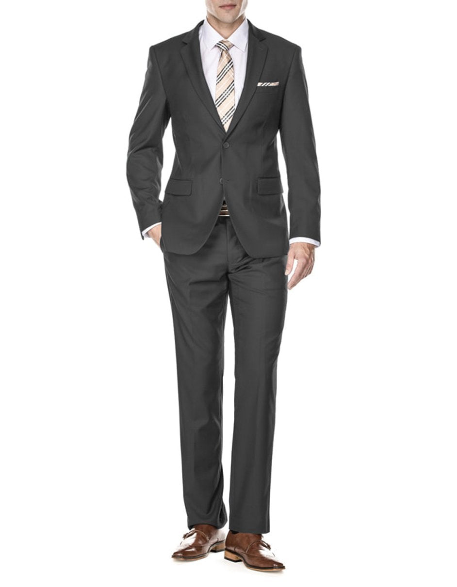 Mens 2 Button Modern Fit Funeral Suit Charcoal Grey Mens 2 Button Modern Fit Funeral Suit Charcoal Grey