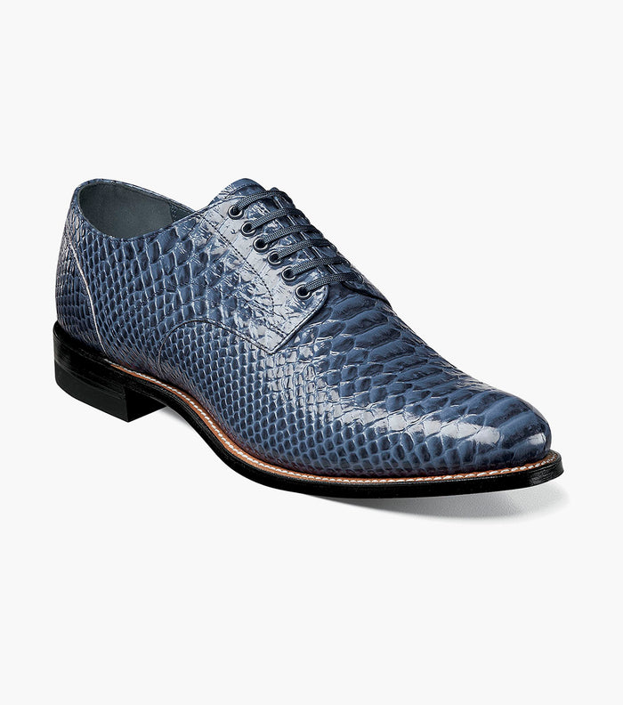 Stacy Adams MADISON Anaconda Plain Toe Oxford Blue by Stacy Adams Shoes