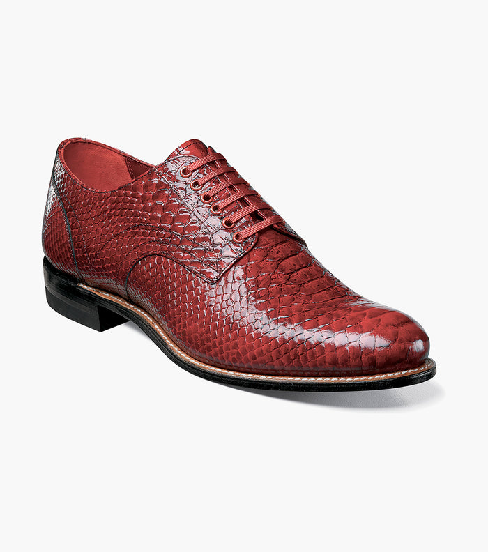 Stacy Adams MADISON Anaconda Plain Toe Oxford Red by Stacy Adams Shoes