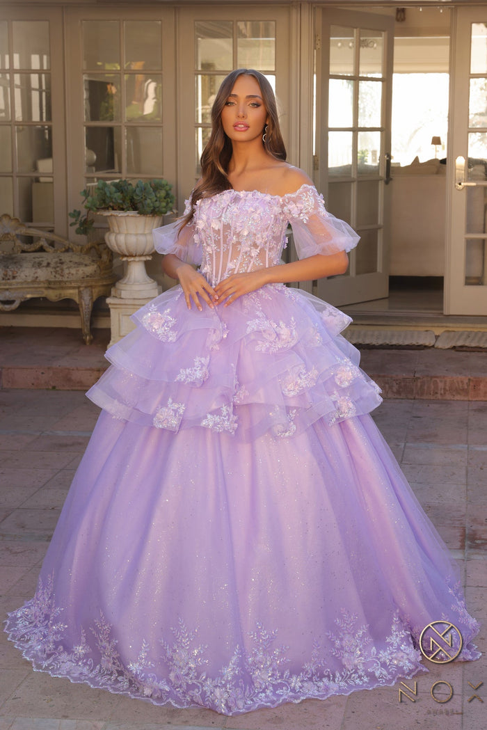 Nox Anabel H1360 Two Piece Quinceanera Dress Removable-Skirt Formal Ball Gown