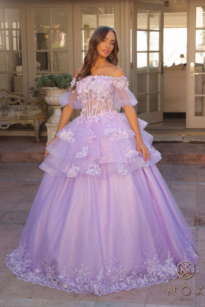 Nox Anabel H1360 Two Piece Quinceanera Dress Removable-Skirt Formal Ball Gown