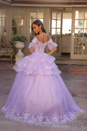 Nox Anabel H1360 Two Piece Quinceanera Dress Removable-Skirt Formal Ball Gown