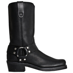 dingo-black-womens-leather-motor-cycle-boots - Size: 6m