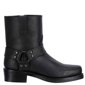 Dingo Black Harness Mens Leather Boots
