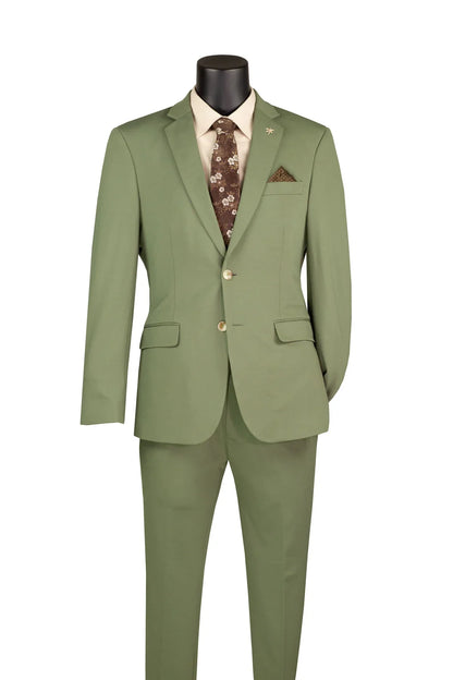 Men's Light Olive Two Piece Suit