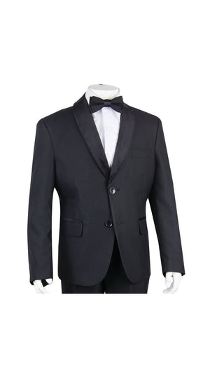 Boys' Black 4-Piece Tuxedo Set