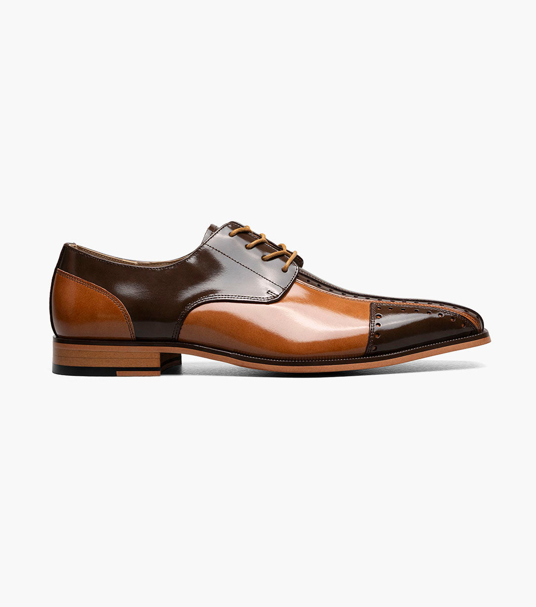 Stacy Adams PALMENTO Modified Cap Toe Oxford Brown Multi by Stacy Adams Shoes