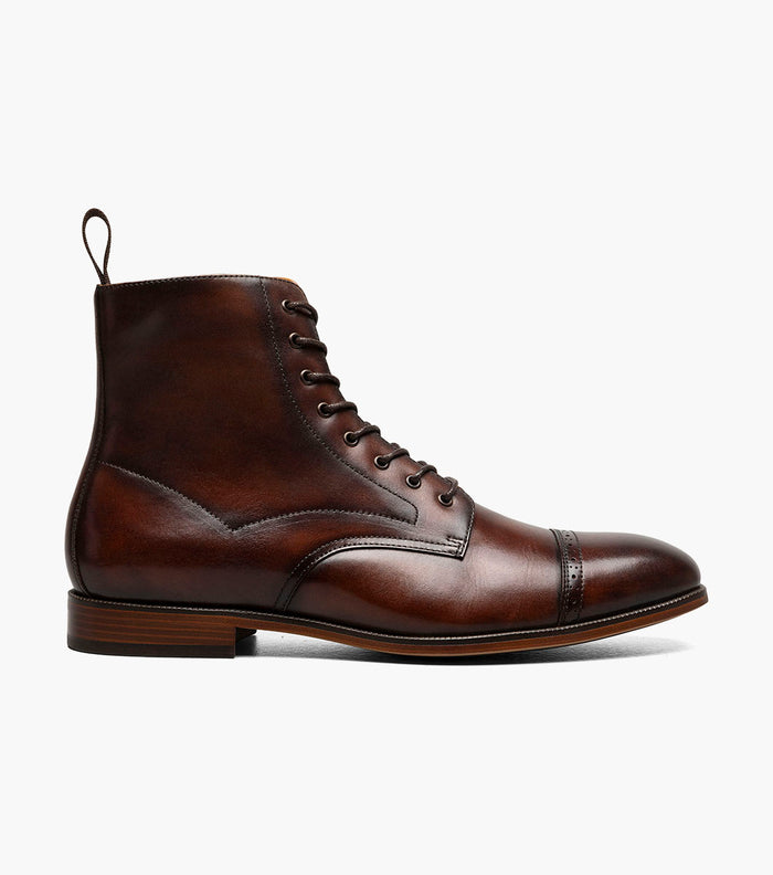 Stacy Adams HENRY Cap Toe Lace Up Boot Brown by Stacy Adams Shoes