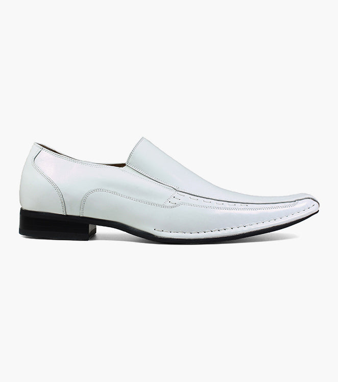 Stacy Adams TEMPLIN Bike Toe Loafer White by Stacy Adams Shoes