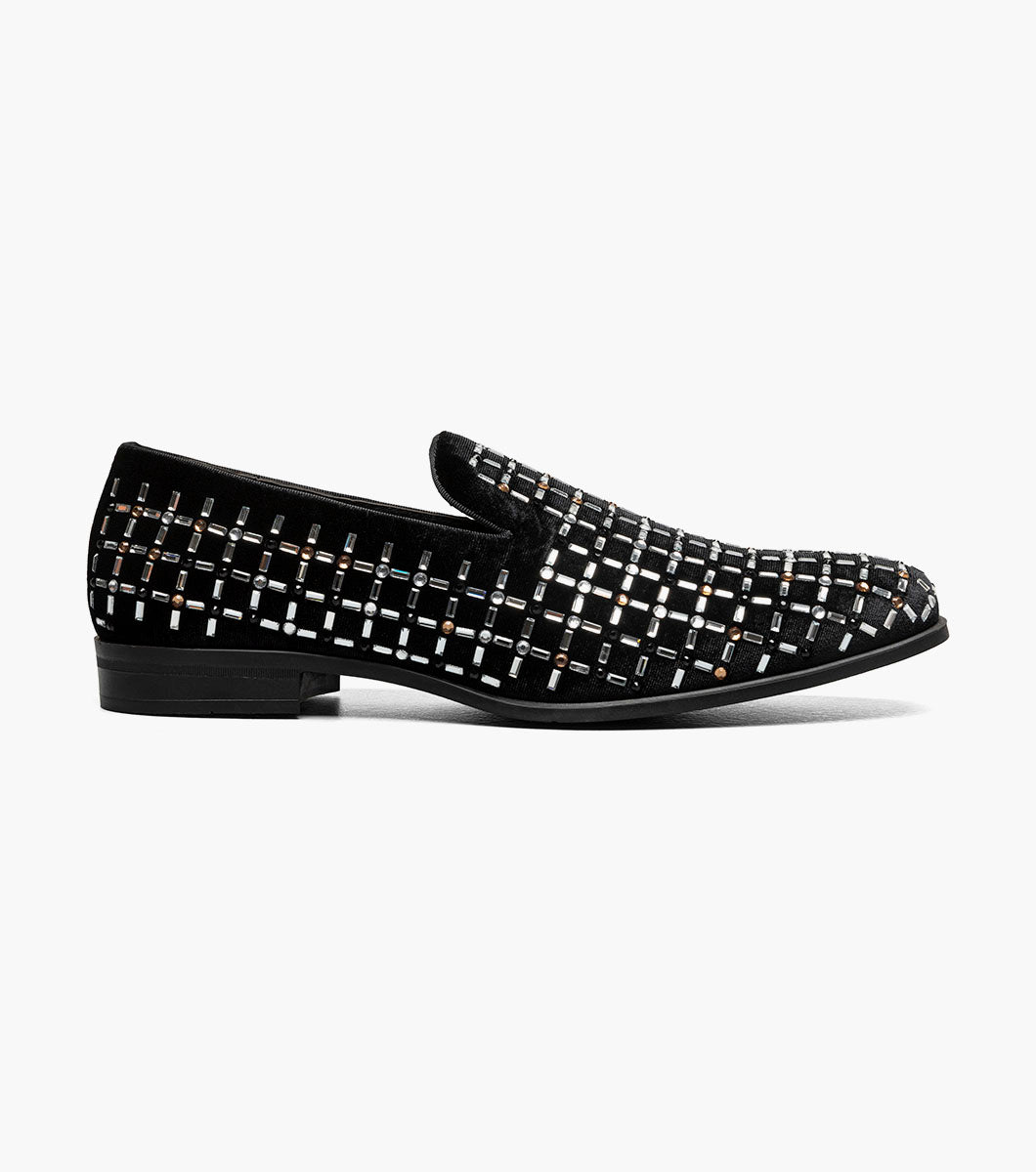 Stacy Adams STALLFORD Rhinestone Slip On Black Multi by Stacy Adams Shoes