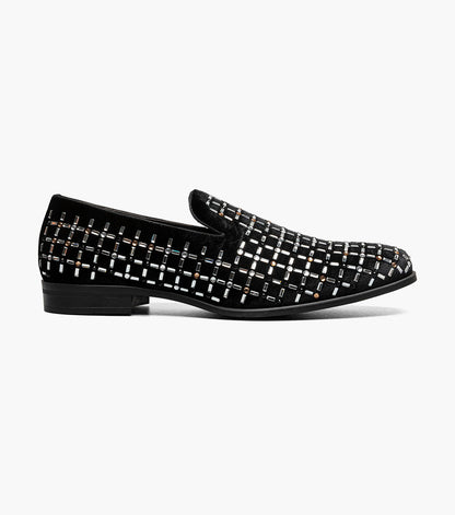 Stacy Adams STALLFORD Rhinestone Slip On Black Multi by Stacy Adams Shoes