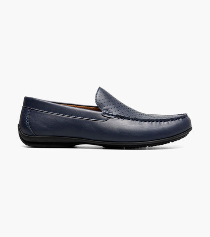Stacy Adams CONROY Moc Toe Perf Slip On Navy by Stacy Adams Shoes
