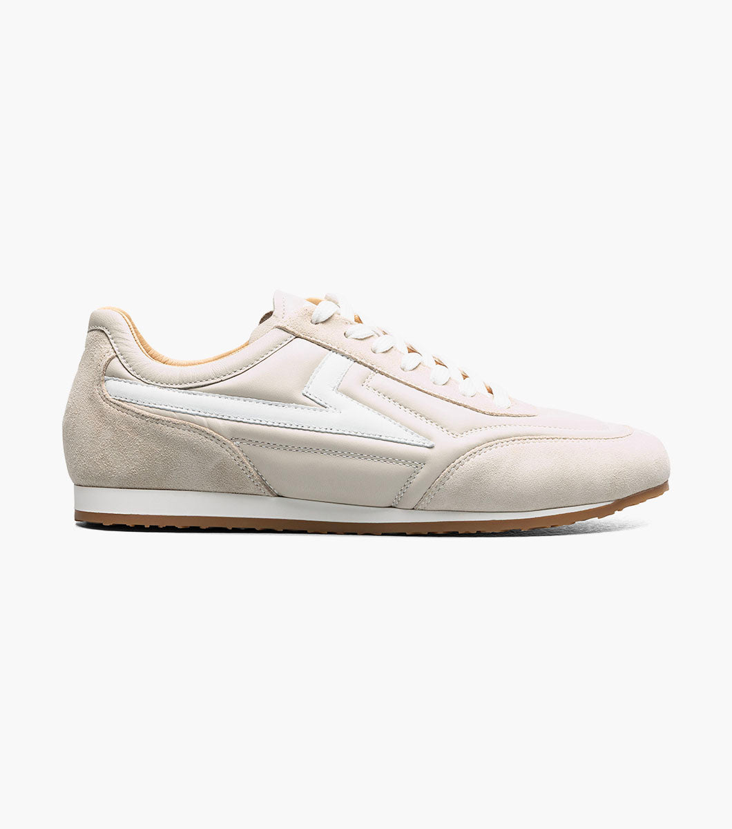 Stacy Adams ACTION 150 Sporty Lace Up Cream by Stacy Adams Shoes