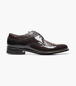 Stacy Adams DAYTON Ostrich Wingtip Oxford Burgundy by Stacy Adams Shoes