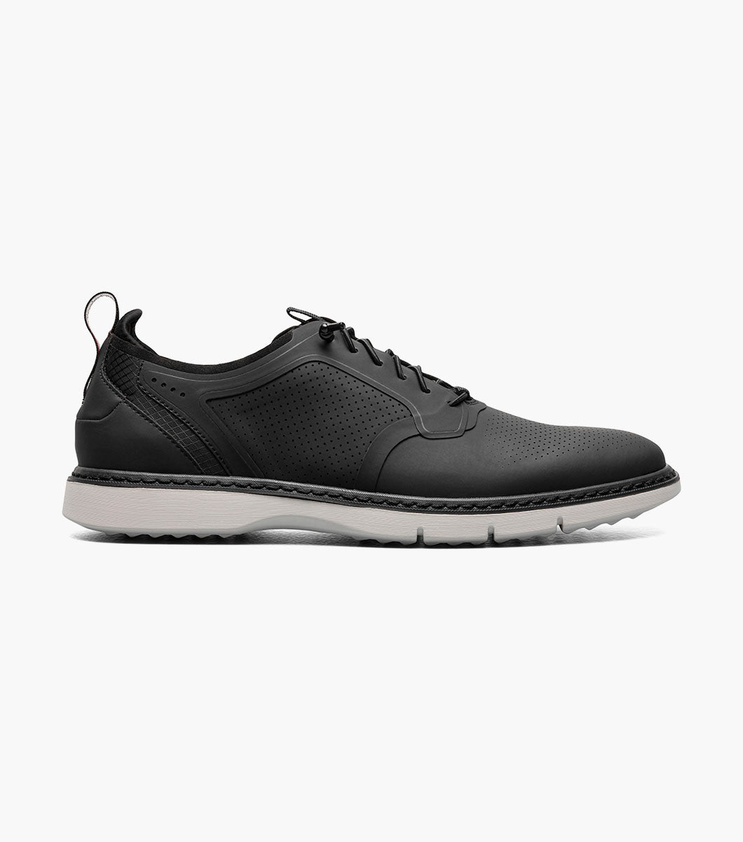 SYNCHRO Plain Toe Elastic Lace Up
