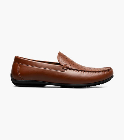 Stacy Adams CONROY Moc Toe Perf Slip On Cognac by Stacy Adams Shoes