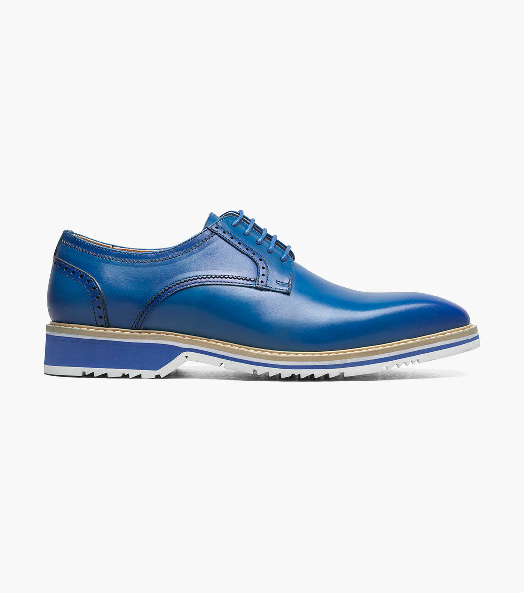 Stacy Adams BARRINGER Plain Toe Oxford Blue by Stacy Adams Shoes
