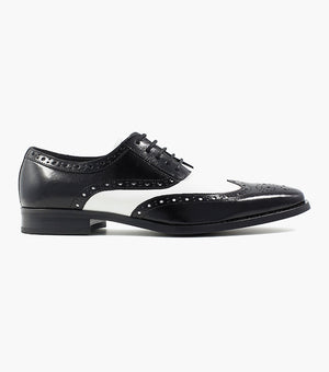 Stacy Adams TINSLEY Wingtip Oxford Black w/White by Stacy Adams Shoes