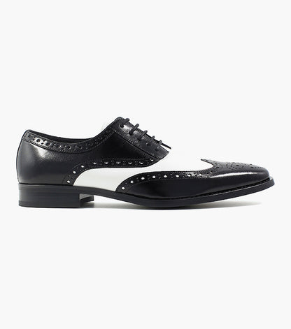 Stacy Adams TINSLEY Wingtip Oxford Black w/White by Stacy Adams Shoes