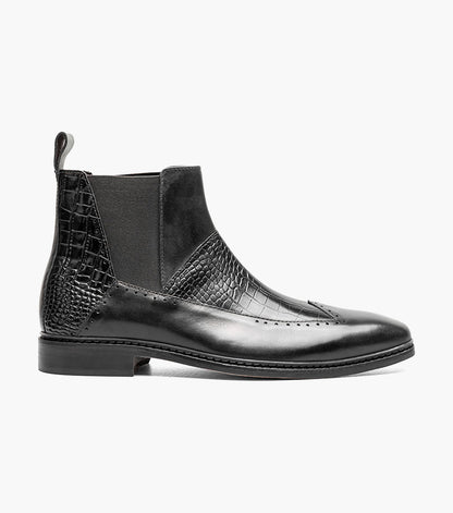 Stacy Adams GARZA Wingtip Chelsea Boot Black by Stacy Adams Shoes