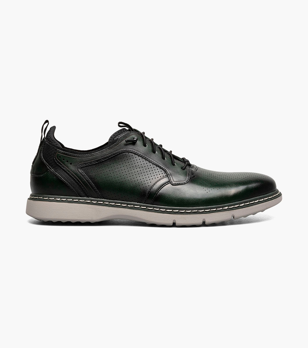 Stacy Adams SYNC Plain Toe Elastic Lace Up Green by Stacy Adams Shoes