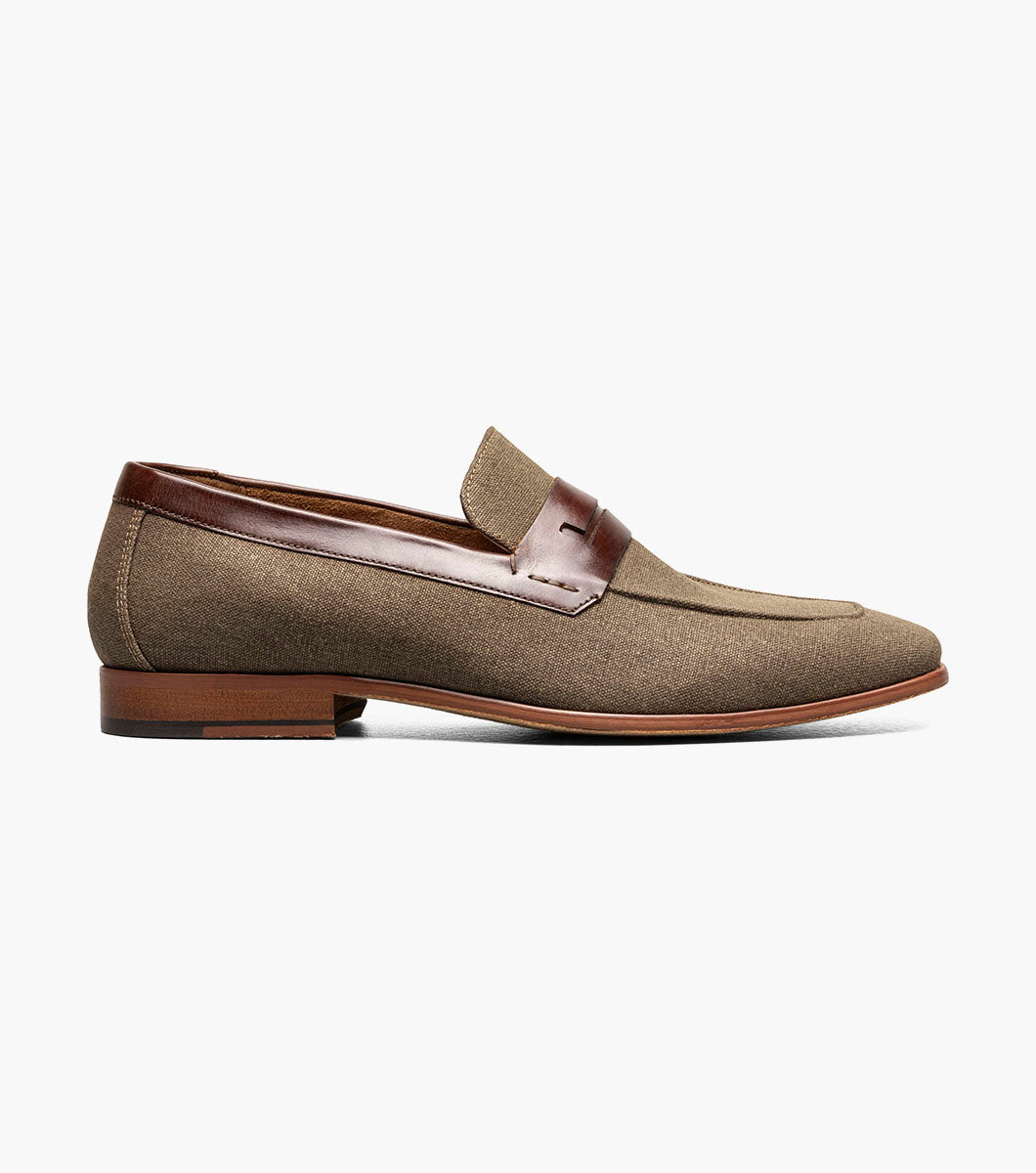 Stacy Adams GILL Moc Toe Saddle Slip On Mushroom Multi by Stacy Adams Shoes