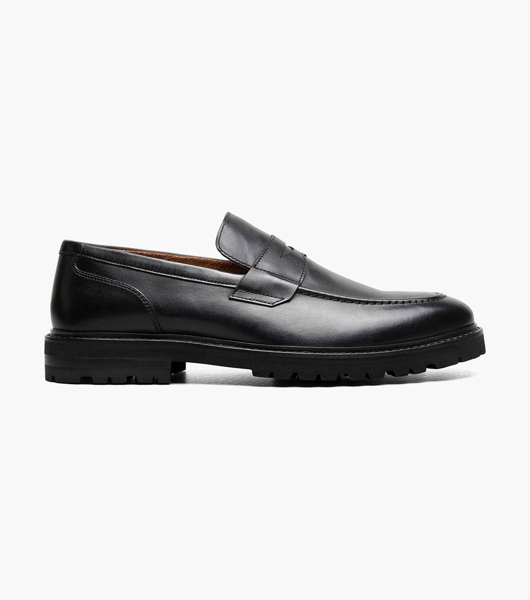 Stacy Adams HAYES Moc Toe Penny Slip On Black by Stacy Adams Shoes
