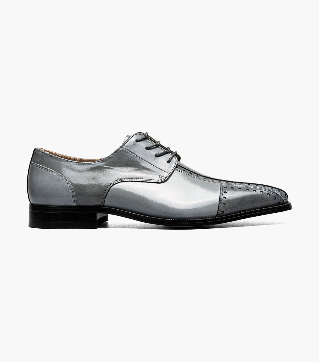Stacy Adams PALMENTO Modified Cap Toe Oxford Gray Multi by Stacy Adams Shoes