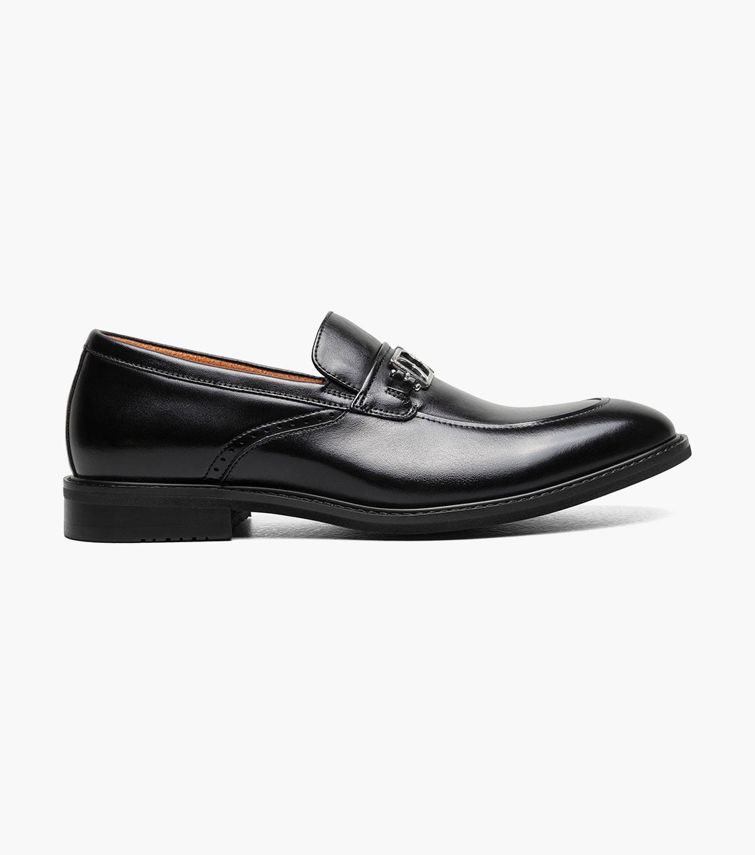Stacy Adams BOYD Moc Toe Bit Slip On Black by Stacy Adams Shoes