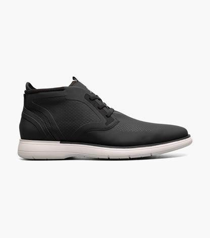 Stacy Adams EASTMONT Plain Toe Elastic Lace Chukka Boot Black by Stacy Adams Shoes