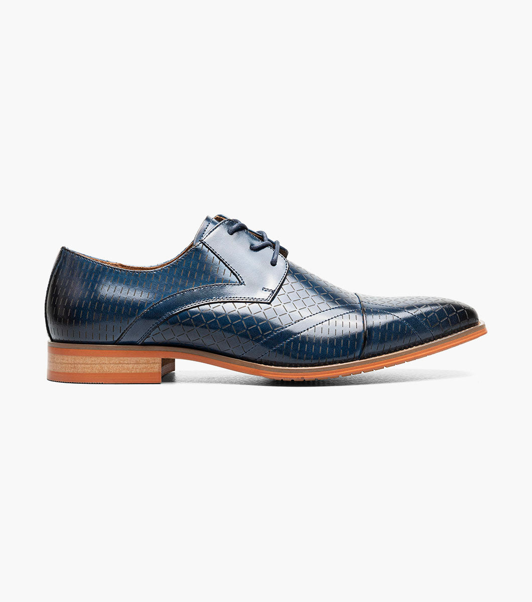 Stacy Adams HOBSON Cap Toe Oxford Blue by Stacy Adams Shoes