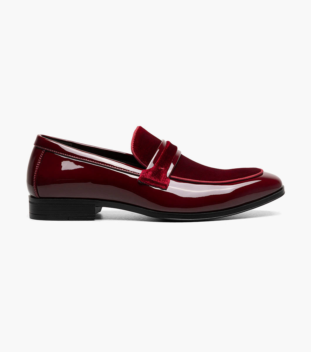Stacy Adams SPRATLEY Moc Toe Saddle Slip On Burgundy by Stacy Adams Shoes