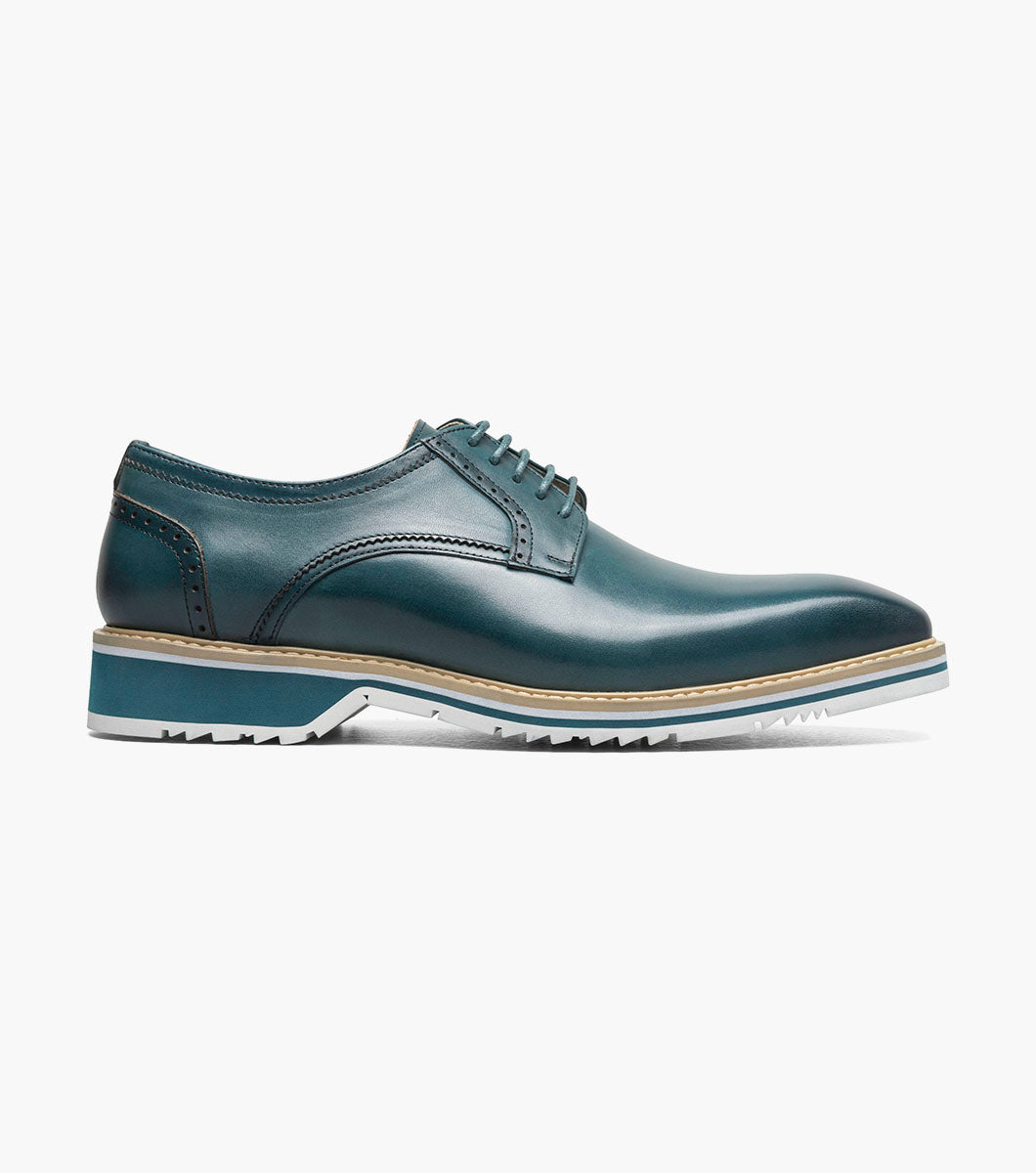 Stacy Adams BARRINGER Plain Toe Oxford Teal by Stacy Adams Shoes
