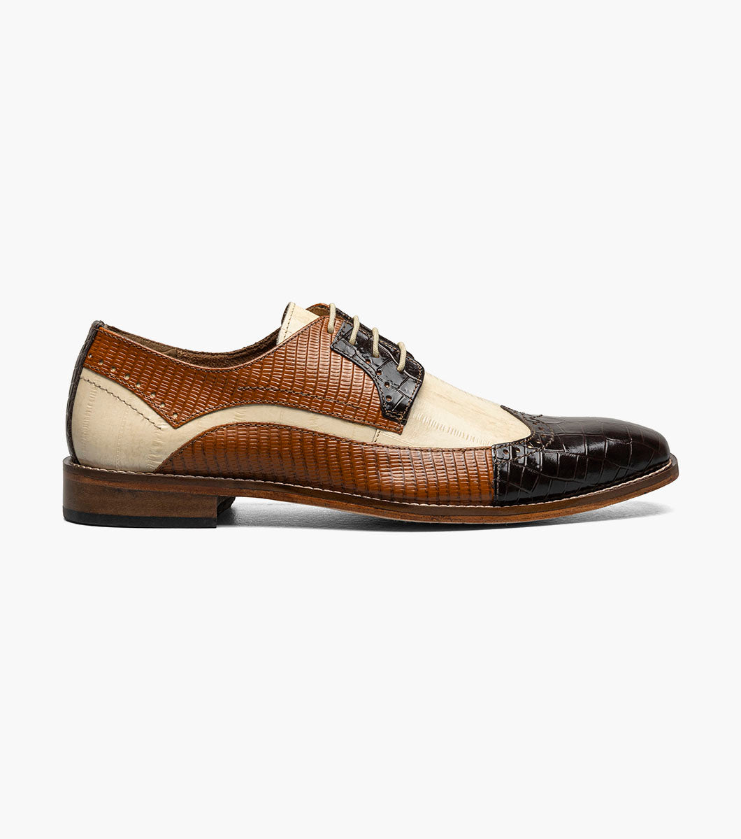 Stacy Adams GALLINARI Wingtip Lace Up Brown Multi by Stacy Adams Shoes