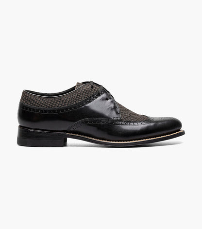 Stacy Adams DAYTON Python Print Wingtip Oxford Black/Gray by Stacy Adams Shoes