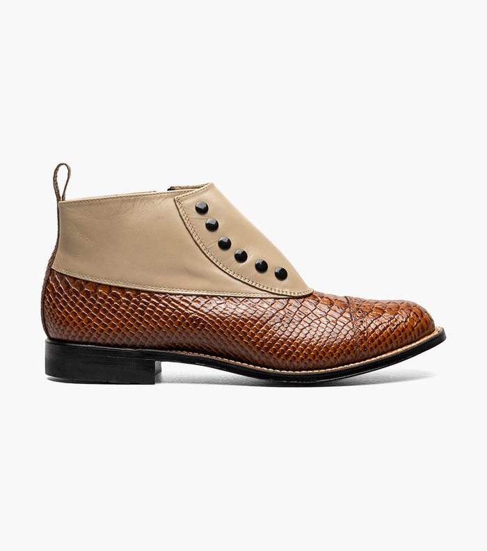 Stacy Adams Madison Spectator Spat Cap Toe Demi Boot by Stacy Adams Shoes