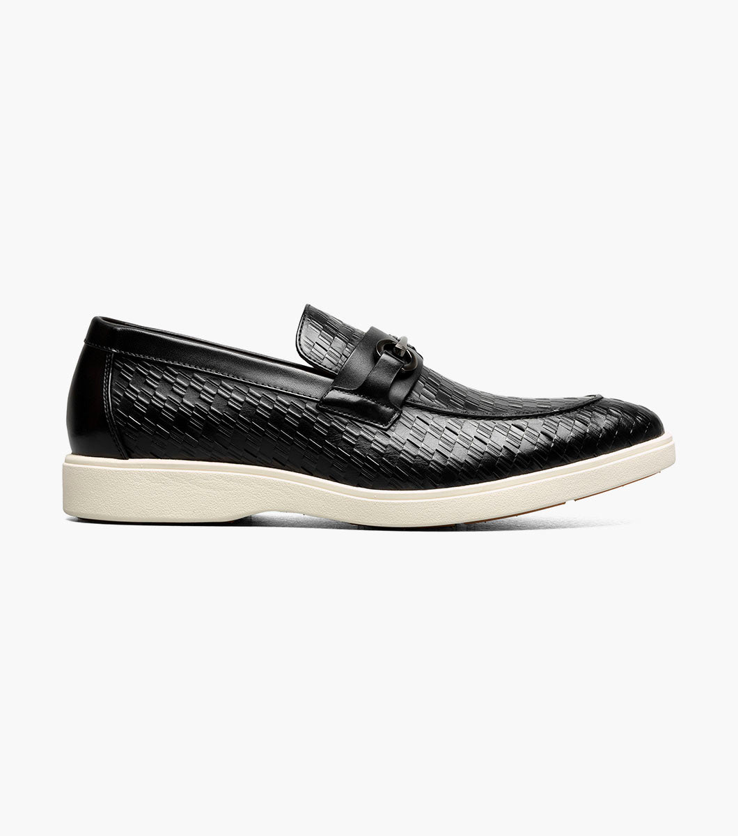 Stacy Adams SALYER Moc Toe Bit Slip On Black by Stacy Adams Shoes
