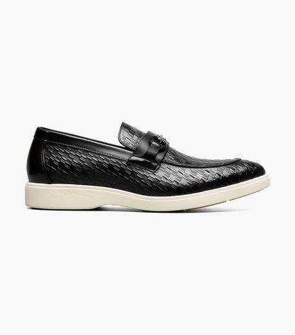 Stacy Adams SALYER Moc Toe Bit Slip On Black by Stacy Adams Shoes