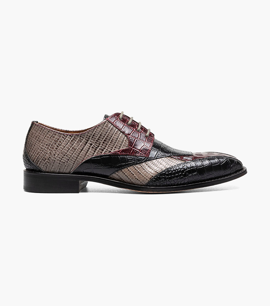 Stacy Adams TRISTANO Modified Bike Toe Oxford Burgundy Multi by Stacy Adams Shoes
