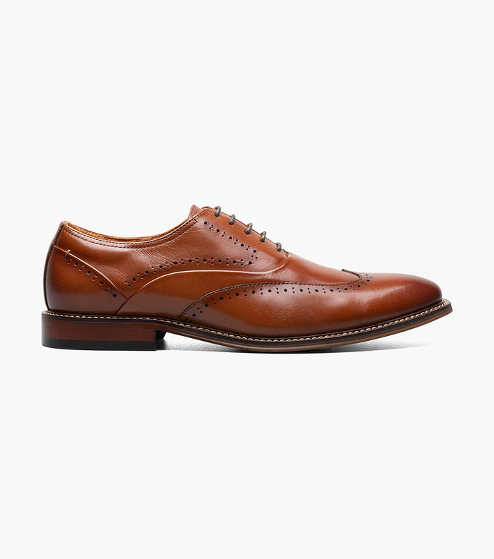Stacy Adams MACARTHUR Wingtip Oxford Cognac by Stacy Adams Shoes