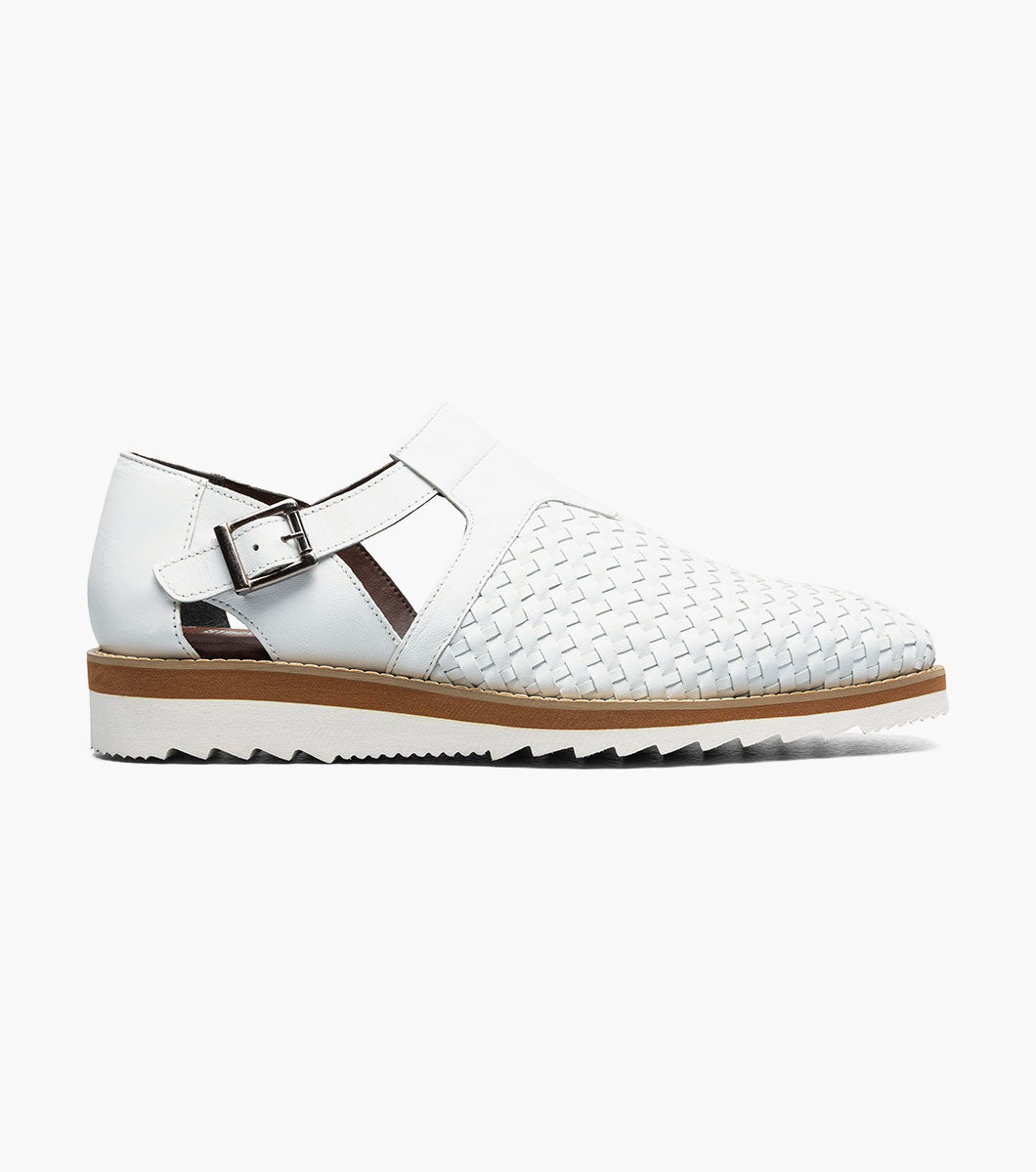 Stacy Adams ALVARADO Woven City Sandal White by Stacy Adams Shoes