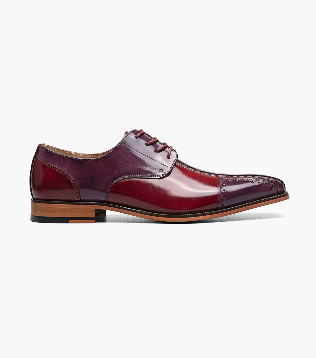 Stacy Adams PALMENTO Modified Cap Toe Oxford Burgundy Multi by Stacy Adams Shoes