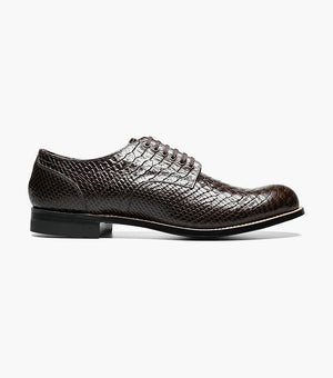 Stacy Adams MADISON Anaconda Plain Toe Oxford Brown by Stacy Adams Shoes