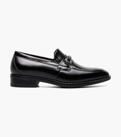 Stacy Adams KIDS KAYLOR Moc Toe Bit Slip On Black by Stacy Adams Shoes