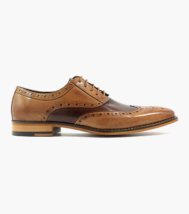Stacy Adams TINSLEY Wingtip Oxford Tan Multi by Stacy Adams Shoes