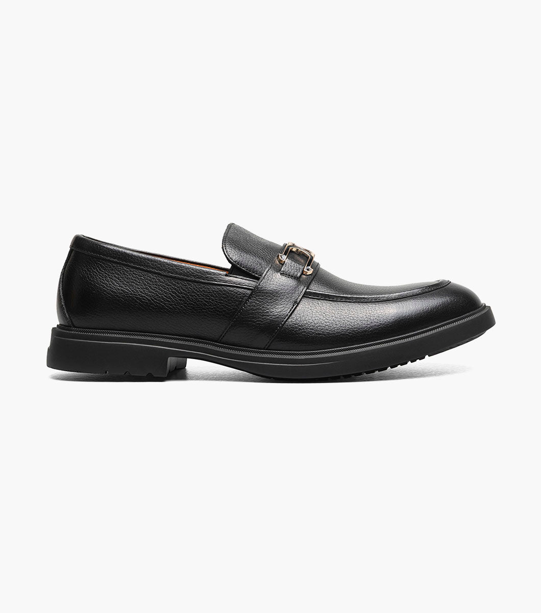 Stacy Adams TODRIDGE Moc Toe Bit Slip On Black Tumbled by Stacy Adams Shoes