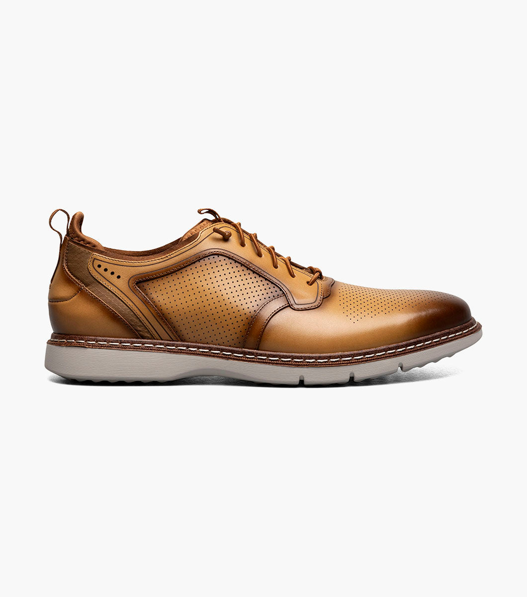 Stacy Adams SYNC Plain Toe Elastic Lace Up Natural by Stacy Adams Shoes