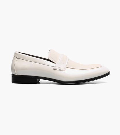 Stacy Adams SPRATLEY Moc Toe Saddle Slip On Ivory by Stacy Adams Shoes